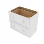 Brooklyn Bright White Drawer Base - 2 Drawer 36" W x 34.5" H x 24" D 36" W