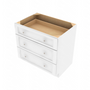 Brooklyn Bright White Drawer Base Cabinet - 36" W x 34.5" H x 24" D 36" W