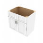 Brooklyn Bright White Sink Base Cabinet - 33" W x 34.5" H x 24" D 33" W