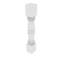 Brooklyn Bright White Turned Post - 5" W x 35.5" H x 5" D 5" W