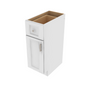 Brooklyn Bright White Single Door Vanity Base 12" W x 34.5" H x 21" D 12" W