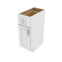 Brooklyn Bright White Single Door Vanity Base 12" W x 34.5" H x 21" D 12" W