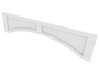 Brooklyn Bright White Raised Panel Valance - 48" W x 12" H x 0.75" D 48" W