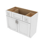 Brooklyn Bright White Vanity Sink Base - 42" W x 34.5" H x 21" D 42" W