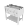 Brooklyn Bright White Open Shelf Vanity Sink Base - 36" W x 34.5" H x 21" D 36" W