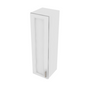 Brooklyn Bright White Single Door Wall Cabinet - 12" W x 42" H x 12" D 12" W