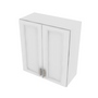 Brooklyn Bright White Double Door Wall Cabinet - 27" W x 30" H x 12" D 27" W