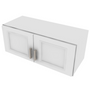 Brooklyn Bright White Double Door Wall Cabinet - 30" W x 12" H x 12" D 30" W