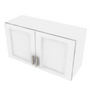Brooklyn Bright White Double Door Wall Cabinet - 33" W x 18" H x 12" D 33" W