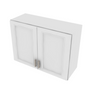 Brooklyn Bright White Double Door Wall Cabinet - 33" W x 24" H x 12" D 33" W
