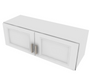 Brooklyn Bright White Double Door Wall Cabinet - 36" W x 12" H x 12" D 36" W