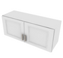 Brooklyn White Double Door Wall Cabinet - 36" W x 15" H 36" W