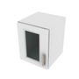 Brooklyn Bright White Wall Stacking Cabinet with Glass - 12" W x 15" H x 12" D 12" W