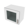 Brooklyn Bright White Wall Stacking Cabinet with Glass - 18" W x 15" H x 12" D 18" W