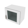 Brooklyn Bright White Wall Stacking Cabinet with Glass - 18" W x 15" H x 12" D 18" W