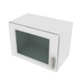 Brooklyn Bright White Wall Stacking Cabinet with Glass - 21" W x 15" H x 12" D 21" W
