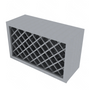 Essential Gray Wine Rack - 30" W x 18" H x 12" D Default Title