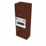 Shaker Espresso Oven Cabinet - 33" W x 96" H x 24" D 33" W