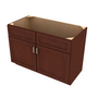 Shaker Espresso Sink Base Cabinet with Center Stile - 48" W x 34.5" H x 24" D 48" W