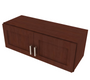 Shaker Espresso Double Door Wall Cabinet - 33" W x 12" H 33" W