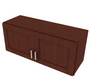 Shaker Espresso Double Door Wall Cabinet - 36" W x 15" H 36" W