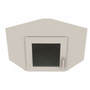 Shaker Sand 15" Corner Wall Stacking Cabinets - 24" W 24" W