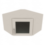 Shaker Sand 15" Corner Wall Stacking Cabinets - 24" W 24" W