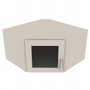 Shaker Sand 15" Corner Wall Stacking Cabinets - 27" W 27" W
