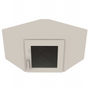Shaker Sand 15" Corner Wall Stacking Cabinets - 27" W 27" W