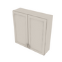Shaker Sand Double Door Wall Cabinet with Center Stile - 42" W x 42" H x 12" D 42" W