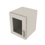 Shaker Sand 15" Wall Stacking Cabinets with Glass - 12" W x 15" H x 12" D 12" W