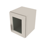 Shaker Sand 15" Wall Stacking Cabinets with Glass - 12" W x 15" H x 12" D 12" W