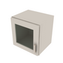 Shaker Sand 15" Wall Stacking Cabinets with Glass - 15" W x 15" H x 12" D 15" W