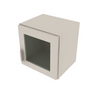 Shaker Sand 15" Wall Stacking Cabinets with Glass - 15" W x 15" H x 12" D 15" W