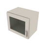 Shaker Sand 15" Wall Stacking Cabinets with Glass - 18" W x 15" H x 12" D 18" W