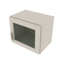 Shaker Sand 15" Wall Stacking Cabinets with Glass - 18" W x 15" H x 12" D 18" W