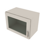 Shaker Sand 15" Wall Stacking Cabinets with Glass - 21" W x 15" H x 12" D 21" W