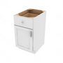 Shaker Designer White Slab Single Door Standard Base Cabinet - 18" W x 34.5" H x 24" D 18" W