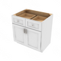 Shaker Designer White 5-Piece Double Door Standard Base Cabinet - 33" W x 34.5" H x 24" D 33" W