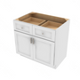 Shaker Designer White 5-Piece Double Door Standard Base Cabinet - 36" W x 34.5" H x 24" D 36" W