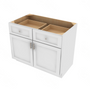 Shaker Designer White 5-Piece Double Door Standard Base with Center Stile - 42" W x 34.5" H x 24" D 42" W