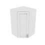 Shaker Designer White Corner Wall Cabinet - 27" W x 42" H x 15" D 27" W