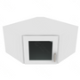 Shaker Designer White Corner Wall Stacking Cabinets with Glass - 27" W x 15" H x 12" D 27" W