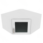 Shaker Designer White Corner Wall Stacking Cabinets with Glass - 27" W x 15" H x 12" D 27" W