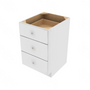 Shaker Designer White Slab Drawer Base Cabinet - 21" W x 34.5" H x 24" D 21" W