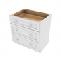 Shaker Designer White 5-Piece Drawer Base Cabinet - 33" W x 34.5" H x 24" D 33" W