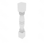Shaker Designer White Turned Post - 5" W x 35.5" H x 5" D 5" W