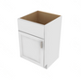 Shaker Designer White Slab Single Door Vanity Base - 21" W x 34.5" H x 21" D 21" W