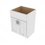Shaker Designer White Slab Double Door Vanity - 24" W 24" W
