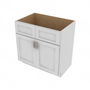 Shaker Designer White 5 Piece Double Door Vanity - 33" W 33" W